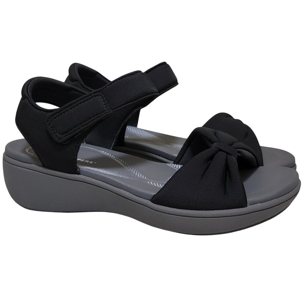 Clarks Cloudsteppers Breeze Rae Sara Ankle Strap Sandals Size US 7.5M Black